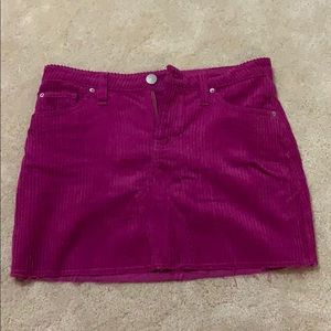 BDG Magenta Corduroy Mini Skirt